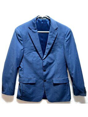 2 pc Calvin Klein Mens Blue Suit Two-Button Blazer 38R w Dress Pants 32W x32